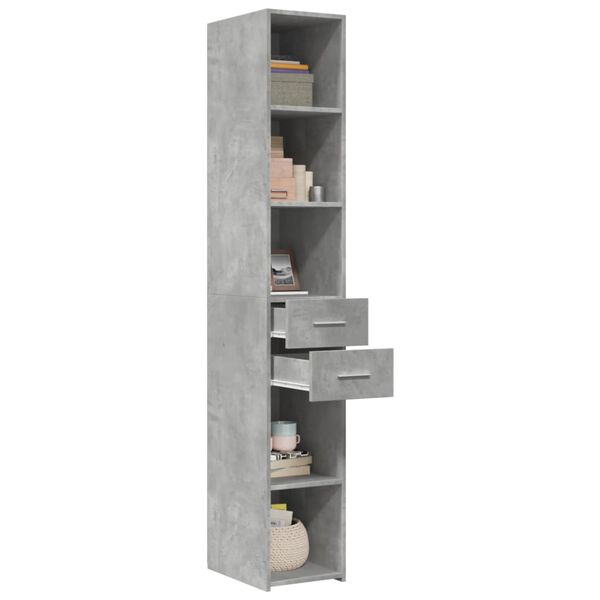 vidaXL Skříň highboard betonově šedá 30x42,5x185 cm kompozitní dřevo