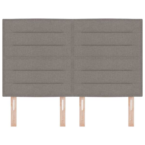 vidaXL Čelo postele s čelo Taupe 144 cm Uměl&aacute; kůže