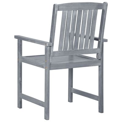 vidaXL Zahradní židle s poduškami 2 ks šedé masivní akáciové dřevo