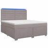 vidaXL Postel boxspring s matrac&iacute; s čelo Taupe 140 x 190 cm Textil