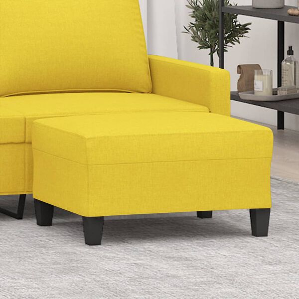 vidaXL Podnožka světle žlut&aacute; 70 x 55 x 41 cm textil