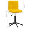 vidaXL Otočn&eacute; j&iacute;deln&iacute; židle 4 ks hořčicově žlut&eacute; samet