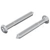 vidaXL &Scaron;roub 2 pcs Stř&iacute;brn&aacute; M6 x 50 mm Ocel