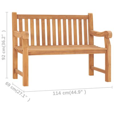 vidaXL Zahradní lavice 114 cm masivní teakové dřevo