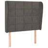 vidaXL Čelo postele typu u&scaron;&aacute;k tmavě &scaron;ed&eacute; 93x23x118/128 cm samet