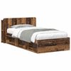 vidaXL R&aacute;m postele s &uacute;ložn&yacute;m prostorem s čelo Star&eacute; dřevo 75 x 190 cm
