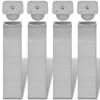 vidaXL Nohy pohovky 4 pcs Stř&iacute;brn&aacute; 38 x 38 x 180 mm Železo