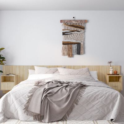 vidaXL Čelo postele se skříňkami dub sonoma kompozitní dřevo