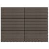 vidaXL Dlažba na terasu 6 pcs Tmavě hněd&aacute; 60 x 30 cm Dřevoplast