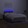 vidaXL Box spring postel s matrac&iacute; a LED taupe 120 x 200 cm textil