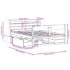 vidaXL Postel bez matrace b&iacute;l&aacute; 140 x 190 cm masivn&iacute; borovice