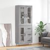 vidaXL Skř&iacute;ň highboard &scaron;ed&aacute; sonoma 69,5 x 34 x 180 cm kompozitn&iacute; dřevo