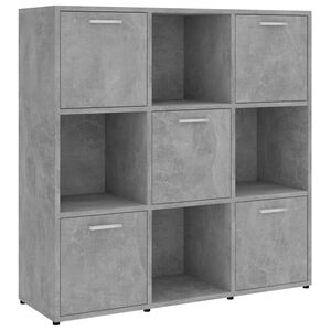 vidaXL Knihovna betonově &scaron;ed&aacute; 90 x 30 x 90 cm kompozitn&iacute; dřevo