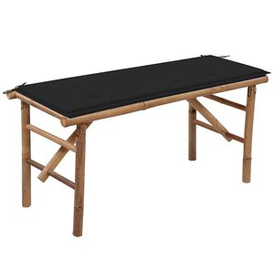 vidaXL Skl&aacute;dac&iacute; zahradn&iacute; lavice s podu&scaron;kou 118 cm bambus