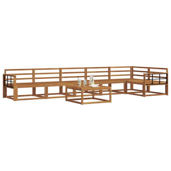 vidaXL Venkovn&iacute; pohovkov&aacute; souprava 7 pcs Př&iacute;rodn&iacute;