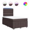 vidaXL Box spring postel s matrac&iacute; tmavě hněd&aacute; 120x200 cm textil