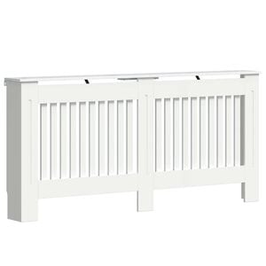 vidaXL Kryt radi&aacute;toru Vysoce leskl&aacute; b&iacute;l&aacute; 172 x 19 x 81,5 cm