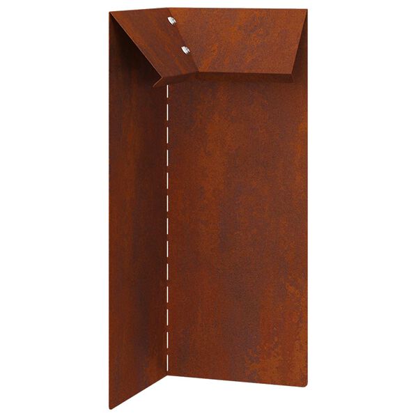 vidaXL Plaňka na &scaron;neky Rezav&aacute; 10 x 10 x 25 cm Povětrnostně odoln&aacute; ocel