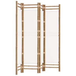 vidaXL Skl&aacute;dac&iacute; 4panelov&yacute; parav&aacute;n 160 cm bambus a pl&aacute;tno