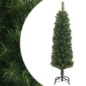 vidaXL &Uacute;zk&yacute; uměl&yacute; v&aacute;nočn&iacute; stromek se stojanem zelen&yacute; 150 cm PVC