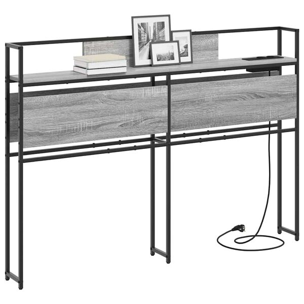 vidaXL &Uacute;ložn&eacute; čelo postele s čelo &Scaron;ed&aacute; sonoma 135 cm Kompozitn&iacute; dřevo