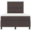 vidaXL Postel s boxspringem s matrac&iacute; Tmavě hněd&aacute; 120 x 190 cm textil