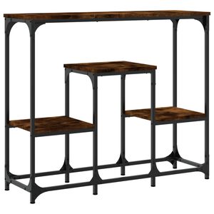 vidaXL Konzolov&yacute; stolek kouřov&yacute; dub 89,5 x 28 x 76 cm kompozitn&iacute; dřevo