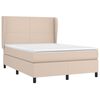 vidaXL Box spring postel s matrac&iacute; cappuccino 140x200 cm uměl&aacute; kůže