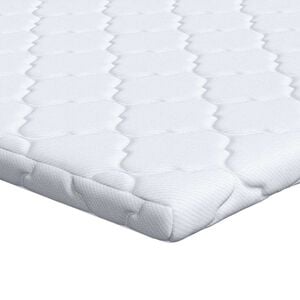 vidaXL Kokosov&yacute; topper B&iacute;l&aacute; 70 x 200 cm Žak&aacute;rov&aacute; tkanina