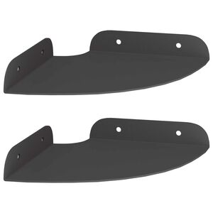 vidaXL Plovouc&iacute; police s polic&iacute; s &uacute;loži&scaron;těm 2 pcs Čern&yacute; 15 x 15 x 2 cm