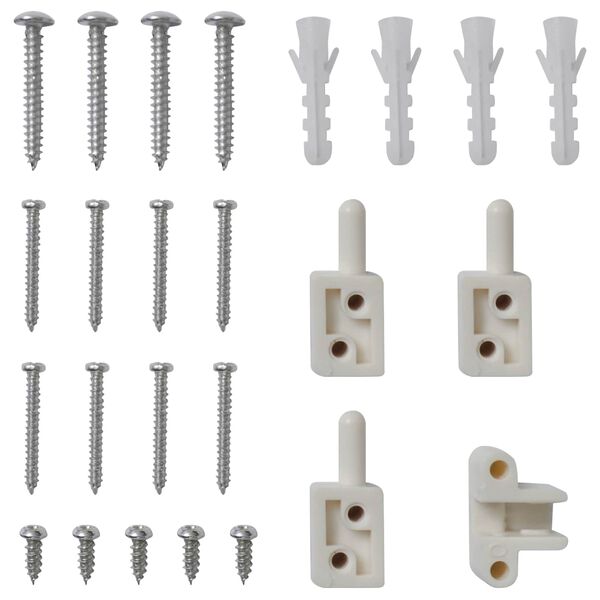 vidaXL Dveřn&iacute; hmyzov&aacute; s&iacute;ť B&iacute;l&aacute; a čern&aacute; 100 x 215 cm