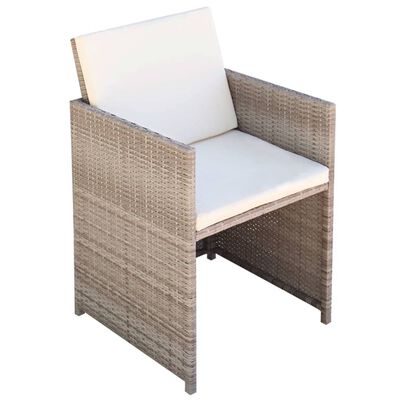 vidaXL Zahradní židle 2 ks s poduškami a polštáři polyratan béžové