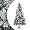 vidaXL Uměl&yacute; v&aacute;nočn&iacute; stromeček 120 cm PVC a ocel Zelen&aacute; a b&iacute;l&aacute;