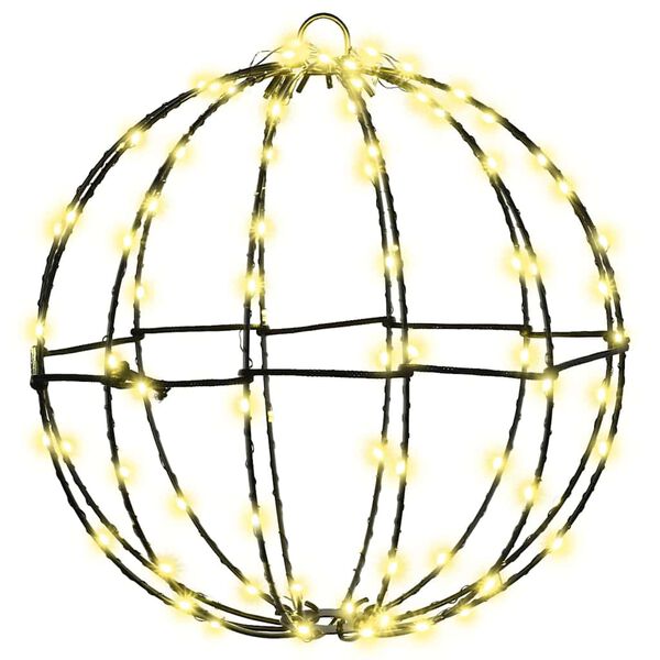 vidaXL Koule s 192 LED diodami 2 pcs Tepl&aacute; b&iacute;l&aacute; 30 x 30 x 32 cm kov