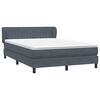 vidaXL Box spring postel s matrac&iacute; tmavě &scaron;ed&aacute; 140x220 cm samet