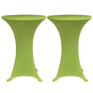 vidaXL Strečov&yacute; n&aacute;vlek na stůl 2 ks 60 cm zelen&yacute;