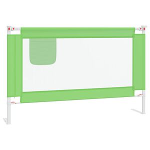 vidaXL Dětsk&aacute; z&aacute;brana k post&yacute;lce zelen&aacute; 120 x 25 cm textil