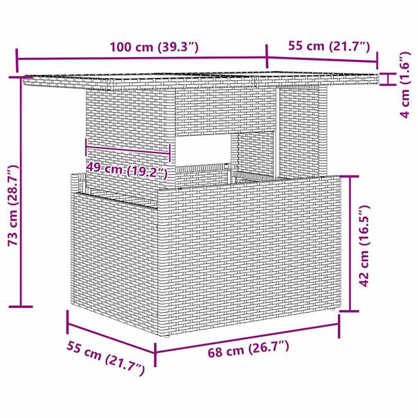 vidaXL Sada zahradn&iacute;ch pohovek s pol&scaron;t&aacute;řem 5 pcs B&eacute;žov&aacute; Poly ratan