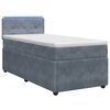 vidaXL Postel boxspring s matrac&iacute; s čelo Tmavě &scaron;ed&aacute; 90 x 200 cm Samet