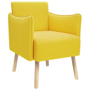 vidaXL Akcentn&iacute; židle Světl&aacute; žlut&aacute; Textil