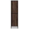 vidaXL Skř&iacute;ň highboard hněd&yacute; dub 35,5x35x139 cm kompozit a kov