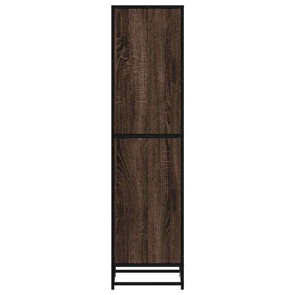 vidaXL Skř&iacute;ň highboard hněd&yacute; dub 35,5x35x139 cm kompozit a kov