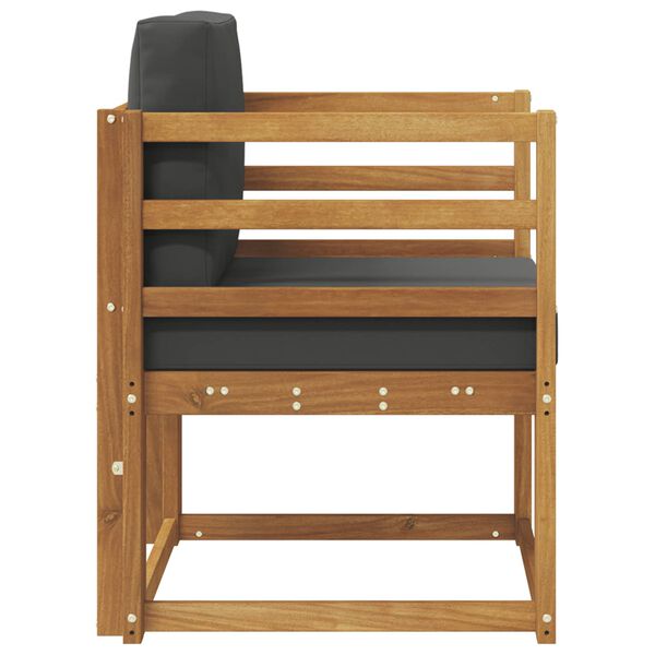 vidaXL Venkovn&iacute; pohovka Masivn&iacute; ak&aacute;ciov&eacute; dřevo a polyester Př&iacute;rodn&iacute;