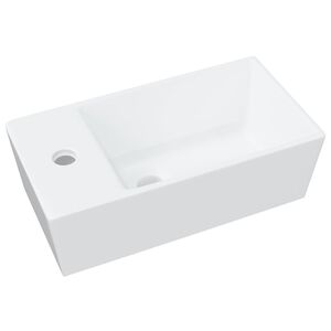 vidaXL Umyvadlo b&iacute;l&eacute; 48 x 25 x 15 cm keramick&eacute;
