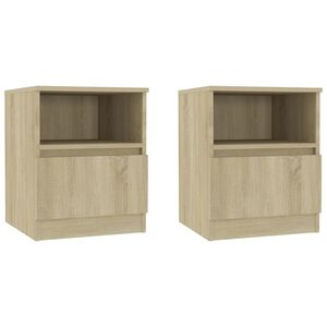 vidaXL Nočn&iacute; stolky 2 ks dub sonoma 40 x 40 x 50 cm kompozitn&iacute; dřevo