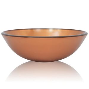 vidaXL Umyvadlo z tvrzen&eacute;ho skla 42 cm hněd&eacute;