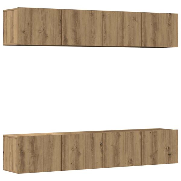 vidaXL N&aacute;stěnn&eacute; TV skř&iacute;ňky 4 ks dub artisan kompozitn&iacute;