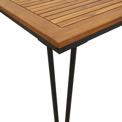 vidaXL Zahradní stůl s nohami typu hairpin 140x80x75 cm masivní akácie