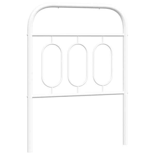 vidaXL Kovov&eacute; čelo postele b&iacute;l&eacute; 75 cm