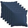 vidaXL Povlak na pol&scaron;t&aacute;ř 6 pcs HOUTEN Modr&aacute; 45 x 45 cm Fale&scaron;n&yacute; len